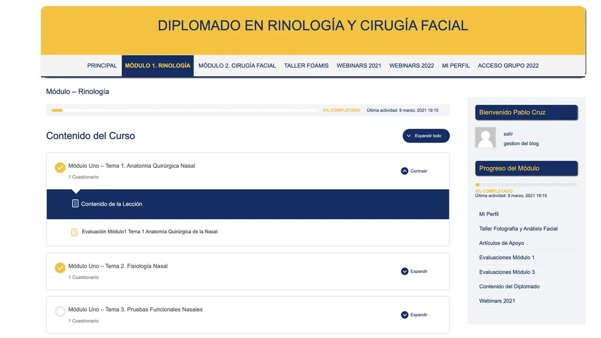 Captura de Diplomados UNAM — Plataforma eLearning
